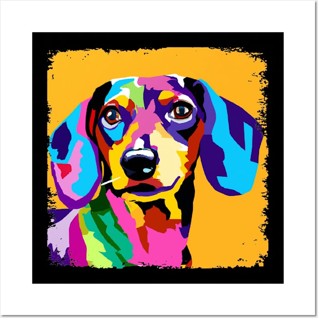 Dachshund Pop Art - Dog Lover Gifts Wall Art by PawPopArt